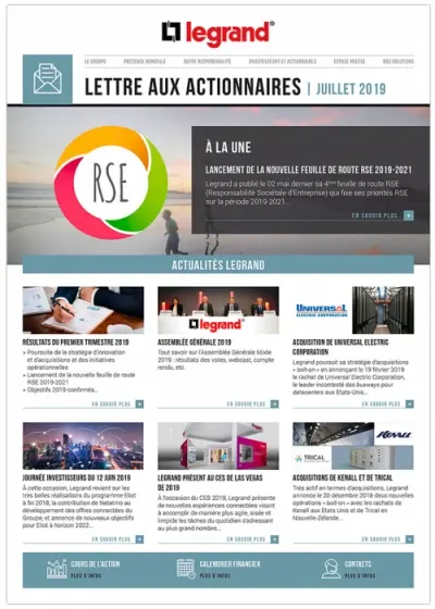 Lettre aux actionnaires Juillet 2019
